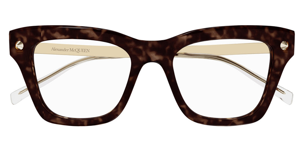 Alexander McQueen® AM0484O AMQ AM0484O 006 52 - 006 Havana Eyeglasses