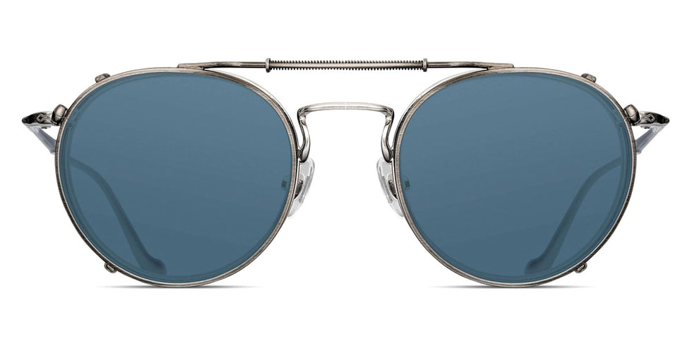 Matsuda® CL3058 CLIP MTD CL3058 CLIP Antique Silver/Blue Gray 48 - Antique Silver / Blue Grey Sunglasses