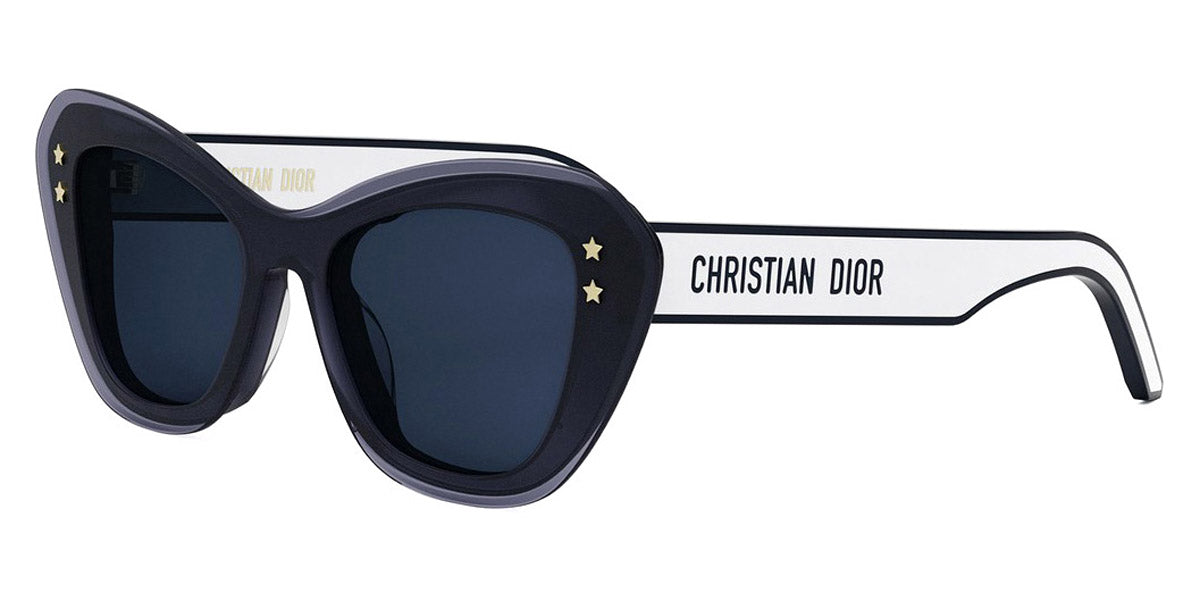 Dior® DIORPACIFIC B3U - Shiny Blue/Lenses Blue Organic 30B0 Sunglasses