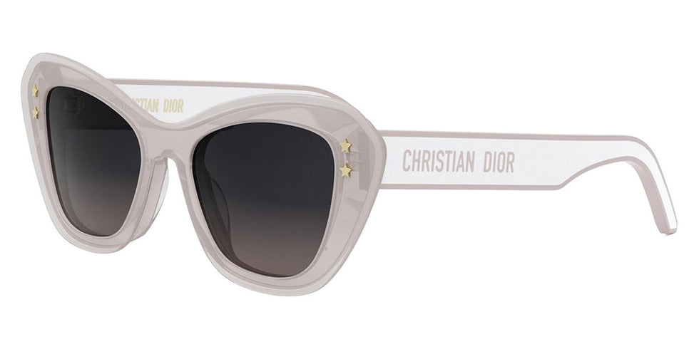 Dior® DIORPACIFIC B3U - Shiny Light Pink/Lenses Gradient or Mirror Violet Organic 40GL Sunglasses