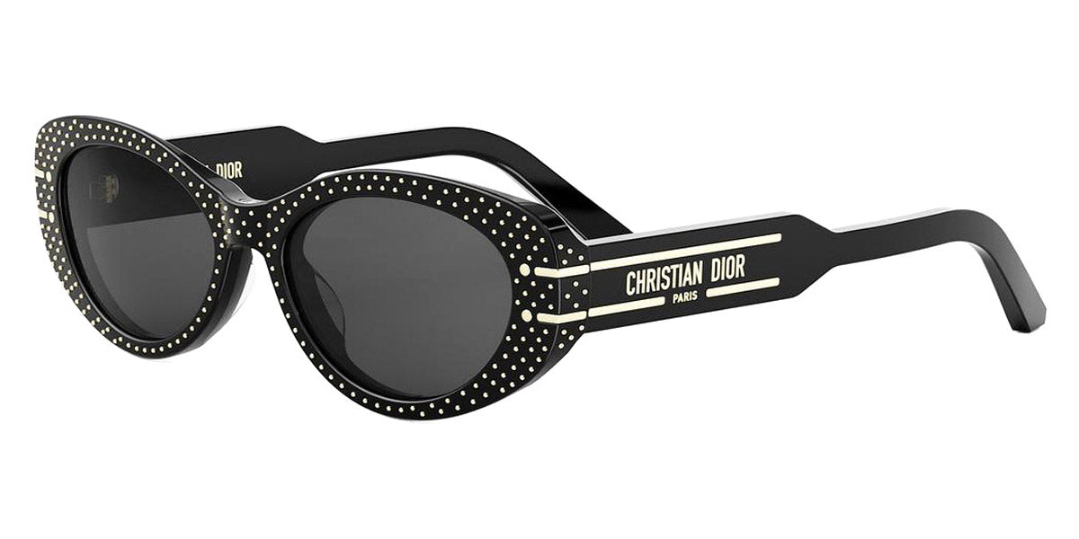 Dior® DIORSIGNATURE B8U CD DIORSIGNATURE B8U 14A0 53 - 15A0 Shiny Black with Grey Sunglasses