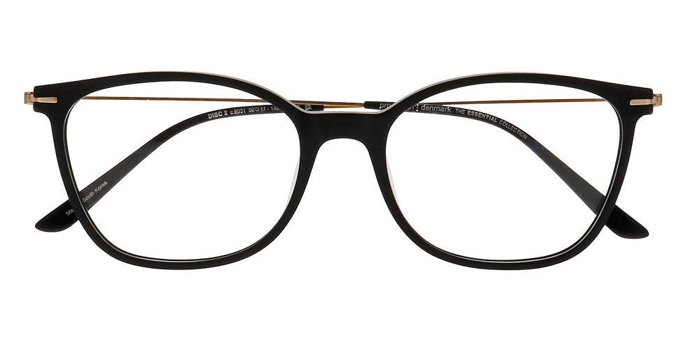 ProDesign Denmark® DISC 2 PDD DISC 2 6031 50 - Black Dark Matt Eyeglasses