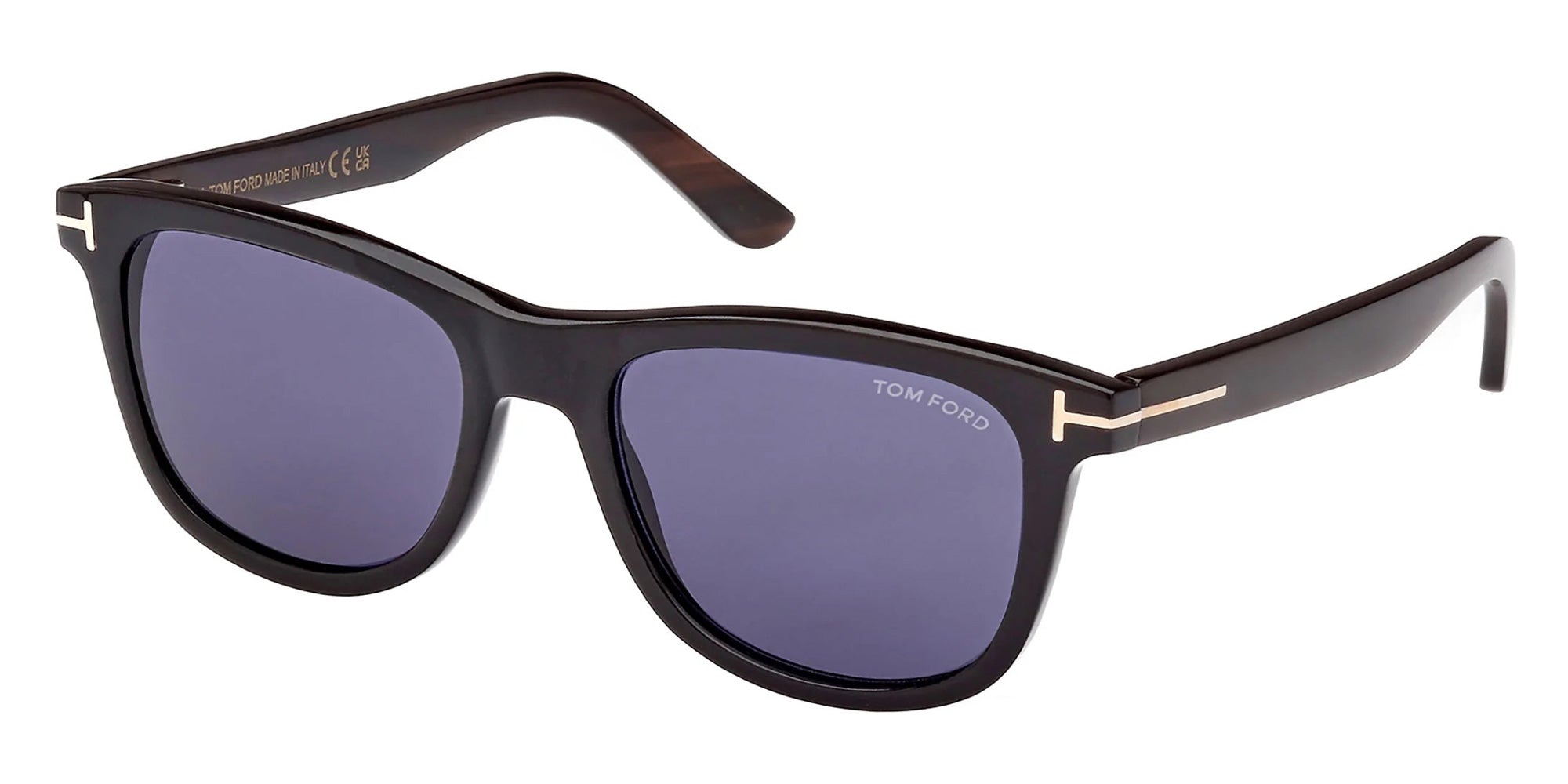 Tom Ford® FT1046-P FT1046-P 63V 53 - Shiny Black / Brown Horn Sunglasses