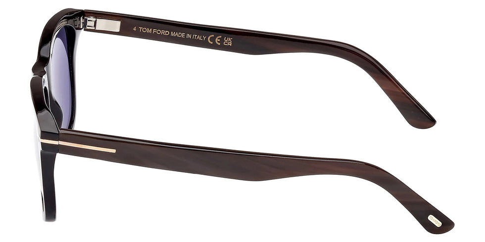 Tom Ford® FT1046-P FT1046-P 63V 53 - Shiny Black / Brown Horn Sunglasses