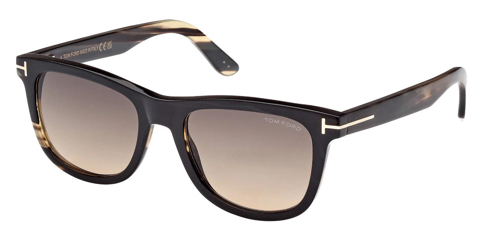 Tom Ford® FT1046-P FT1046-P 64B 53 - Colored Horn / Gradient Smoke Sunglasses