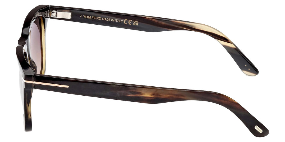 Tom Ford® FT1046-P FT1046-P 64B 53 - Colored Horn / Gradient Smoke Sunglasses