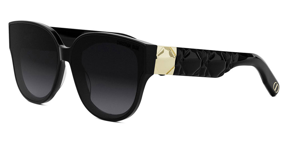 Dior® LADY 95.22 R3I - Shiny Black/Lenses Smoke Organic 10A1 Sunglasses
