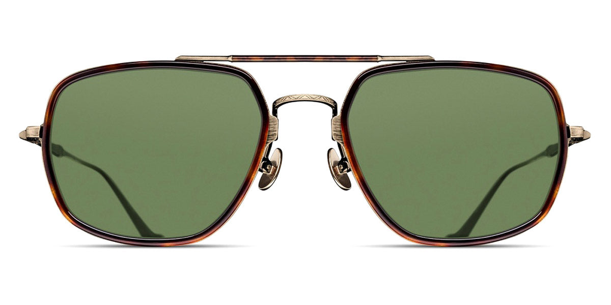 Matsuda® M3123 MTD M3123 Antique Gold/Dark Tortoise/Sage Green 55 - Antique Gold/Dark Tortoise / Sage Green Sunglasses