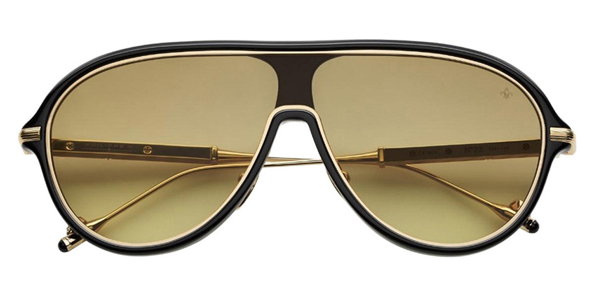 Philippe V® No23 PHI No23 Black/Gold Frame Jelly Yellow PTC Lens 134 - Black / Gold Frame - Jelly Yellow PTC Lens Sunglasses