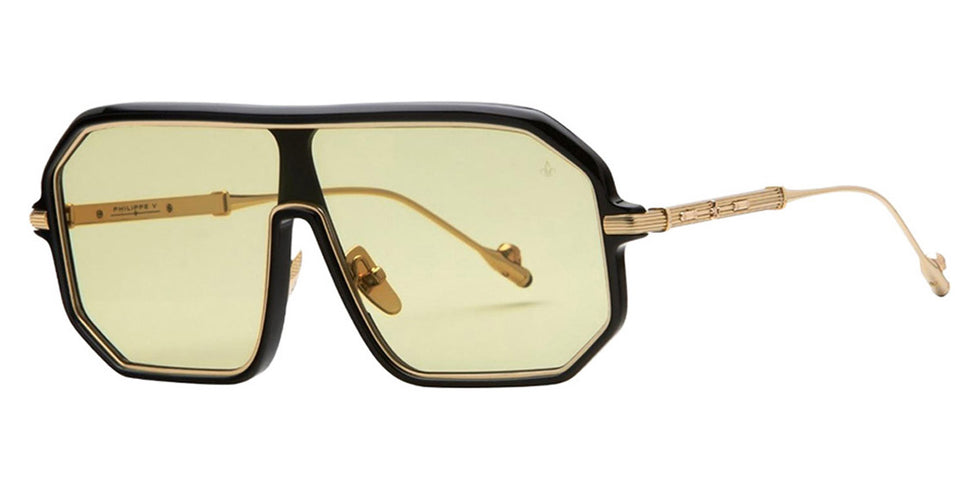 Philippe V® No24 PHI No24 Black/Gold Frame Jelly Yellow PTC Lens 134 - Black / Gold Frame - Jelly Yellow PTC Lens Sunglasses