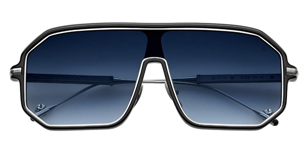 Philippe V® No24 PHI No24 Black/Silver Frame Blue Gradient Lens 134 - Black / Silver Frame - Blue Gradient Lens Sunglasses
