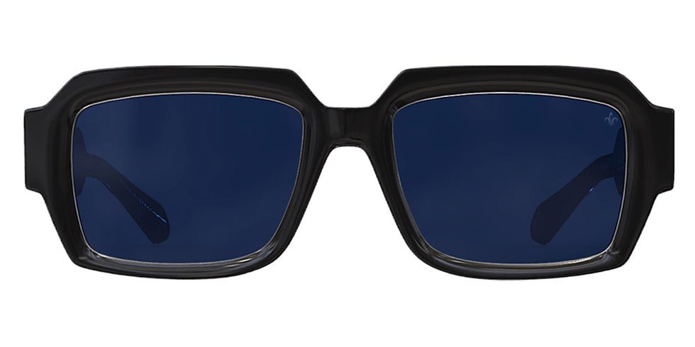 Philippe V® No28 PHI No28 Black/Silver Frame Blue Polarised Lens 53 - Black/Silver Frame - Blue Polarised Lens Sunglasses