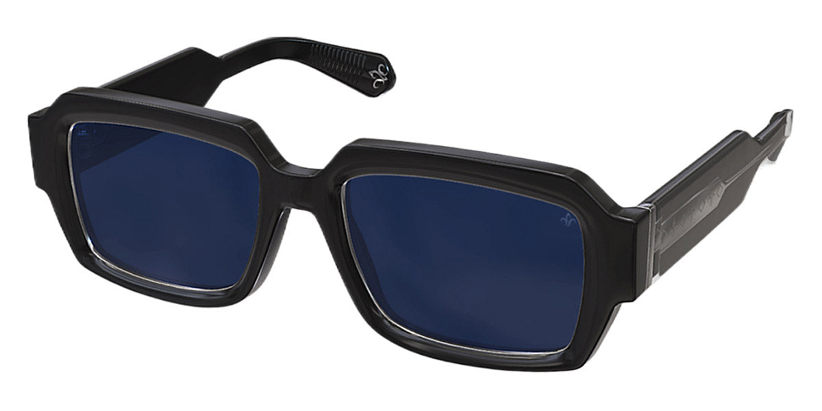Philippe V® No28 PHI No28 Black/Silver Frame Blue Polarised Lens 53 - Black/Silver Frame - Blue Polarised Lens Sunglasses