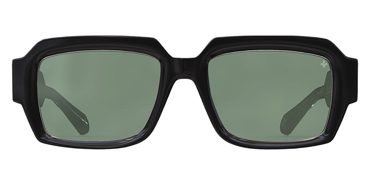 Philippe V® No28 PHI No28 Black/Silver Frame Jelly Green PTC Lens 53 - Black/Silver Frame - Jelly Green PTC Lens Sunglasses