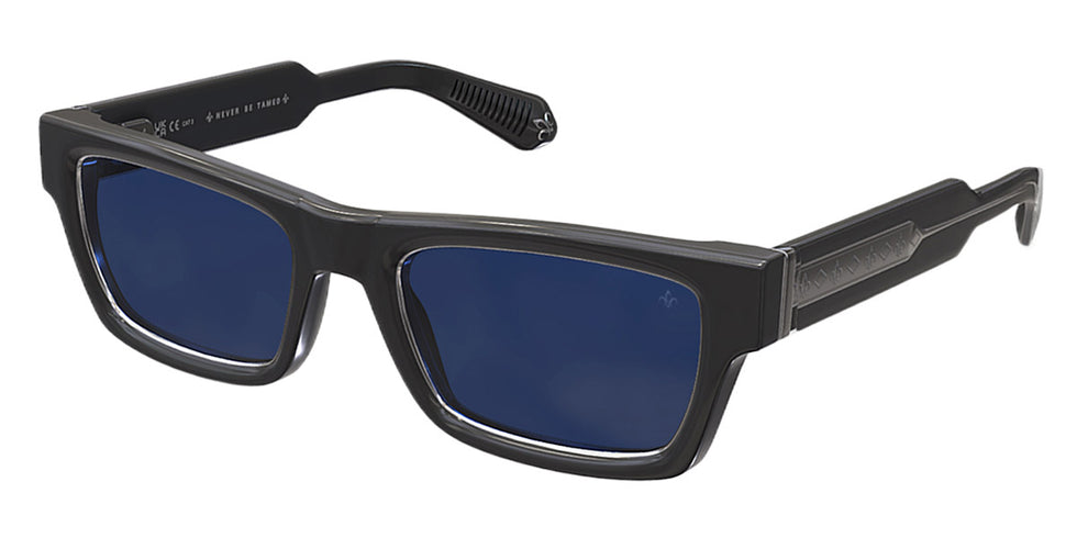 Philippe V® No29 PHI No29 Black/Silver Frame Blue Polarised Lens 52 - Black/Silver Frame - Blue Polarised Lens Sunglasses