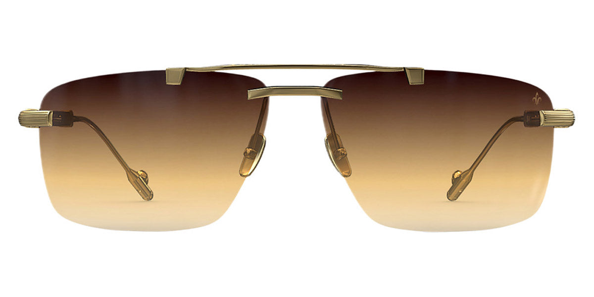 Philippe V® No30 PHI No30 Gold Frame Brown Gradient Lens 64 - Gold Frame - Brown Gradient Lens Sunglasses
