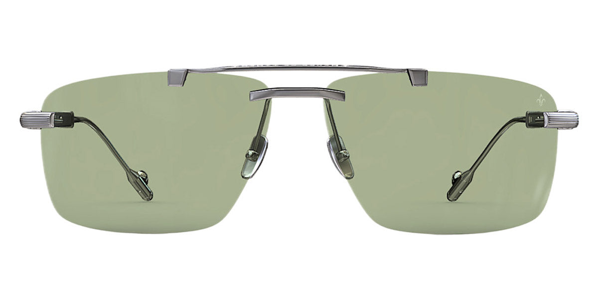 Philippe V® No30 PHI No30 Silver Frame Jelly Olive PTC Lens 64 - Silver Frame - Jelly Olive PTC Lens Sunglasses