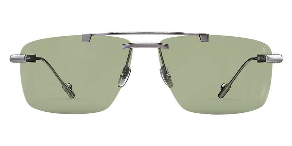 Philippe V® No30 PHI No30 Silver Frame Jelly Olive PTC Lens 64 - Silver Frame - Jelly Olive PTC Lens Sunglasses