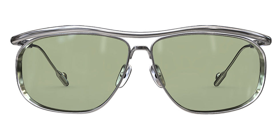 Philippe V® No31 PHI No31 Silver Frame Jelly Olive PTC Lens 64 - Silver Frame - Jelly Olive PTC Lens Sunglasses