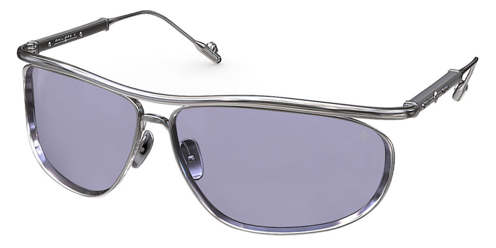 Philippe V® No31 PHI No31 Silver Frame Jelly Purple PTC Lens 64 - Silver Frame - Jelly Purple PTC Lens Sunglasses