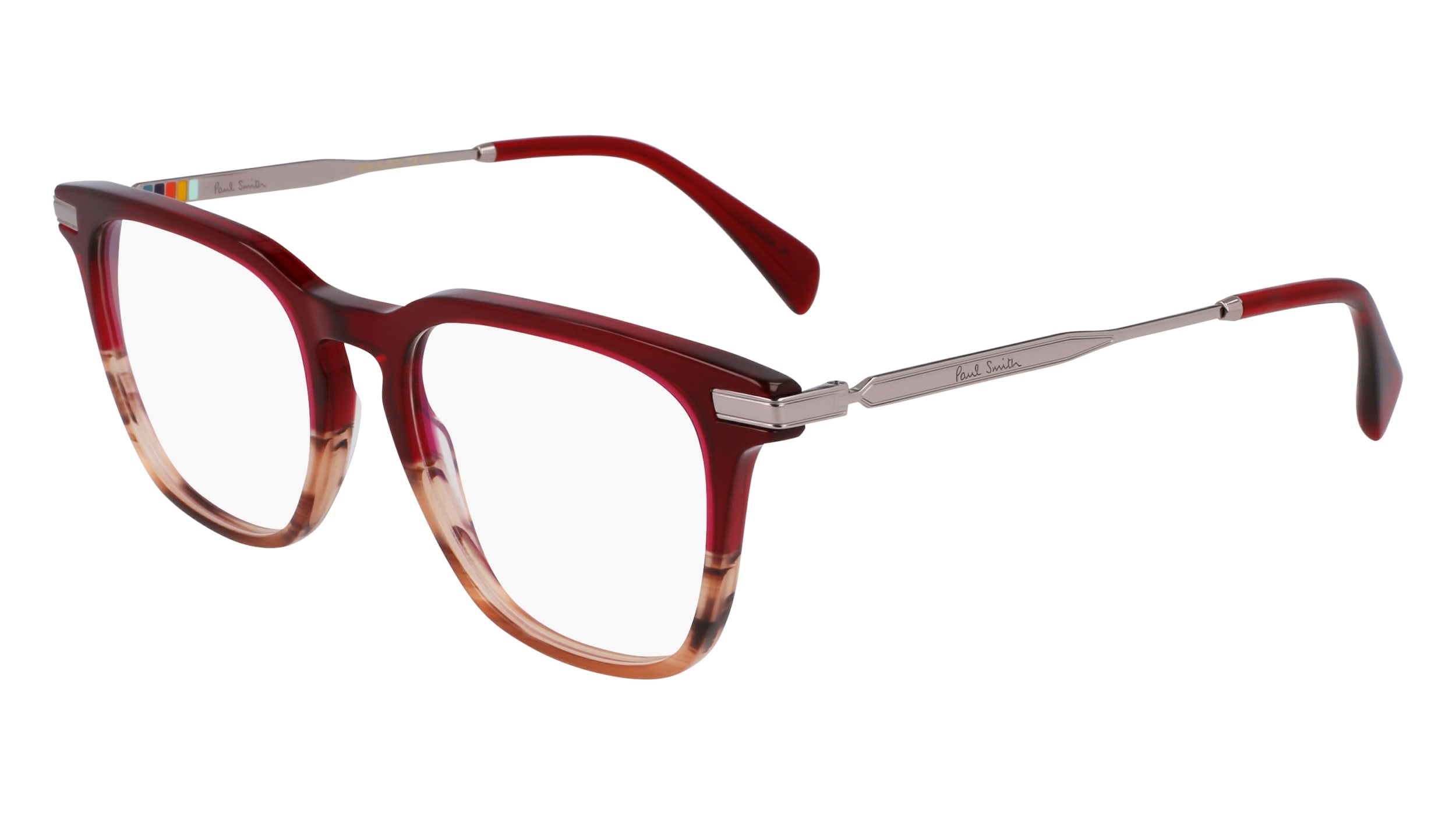 Paul Smith® Ledbury PSM PS24624 602 50 - 602 Transparent Bordeaux/Striped Eyeglasses