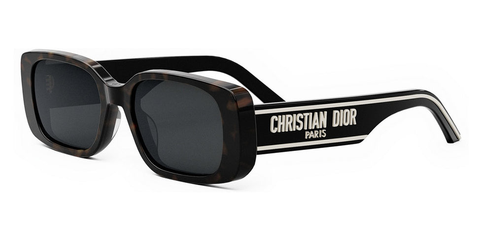 Dior® WILDIOR S2U - 29P0 Shiny Dark Havana / Smoke Polarized Sunglasses