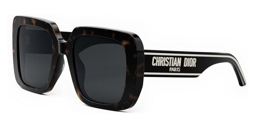 Dior® WILDIOR S3U - 29P0 Shiny Dark Havana/ Smoke Polarized Sunglasses