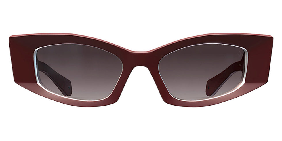 Philippe V® WNo20 PHI WNo20 Cherry Red Matt/Gun Metal Frame Grey Gradient Lens 52 - Cherry Red Matt/Gun Metal Frame - Grey Gradient Lens Sunglasses
