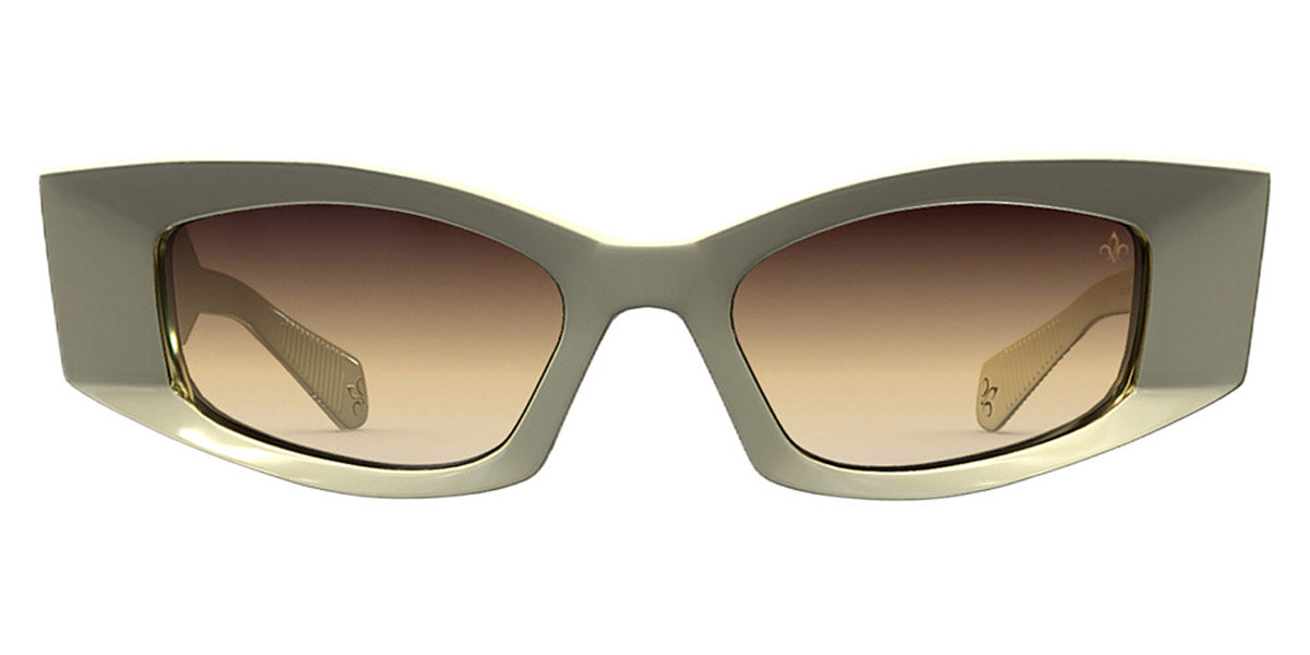 Philippe V® WNo20 PHI WNo20 Ivory/Gold Frame Brown Gradient Lens 52 - Ivory/Gold Frame - Brown Gradient Lens Sunglasses