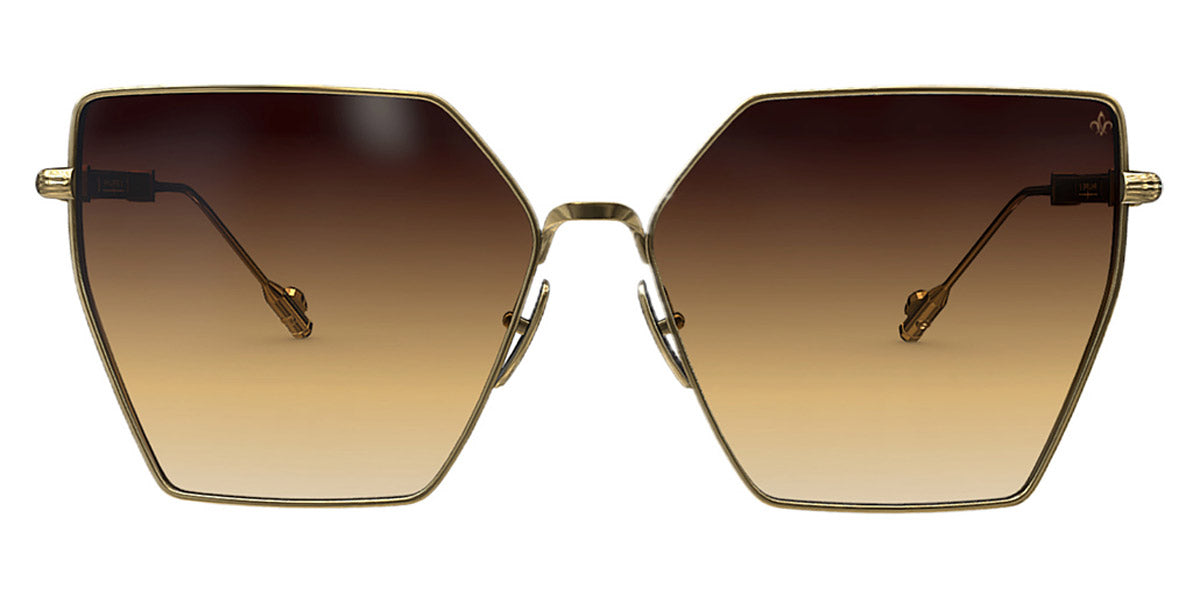 Philippe V® WNo23 PHI WNo23 Gold Frame Brown Gradient Lens 60 - Gold Frame - Brown Gradient Lens Sunglasses