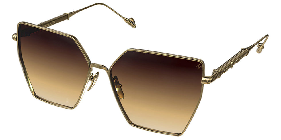 Philippe V® WNo23 PHI WNo23 Gold Frame Brown Gradient Lens 60 - Gold Frame - Brown Gradient Lens Sunglasses