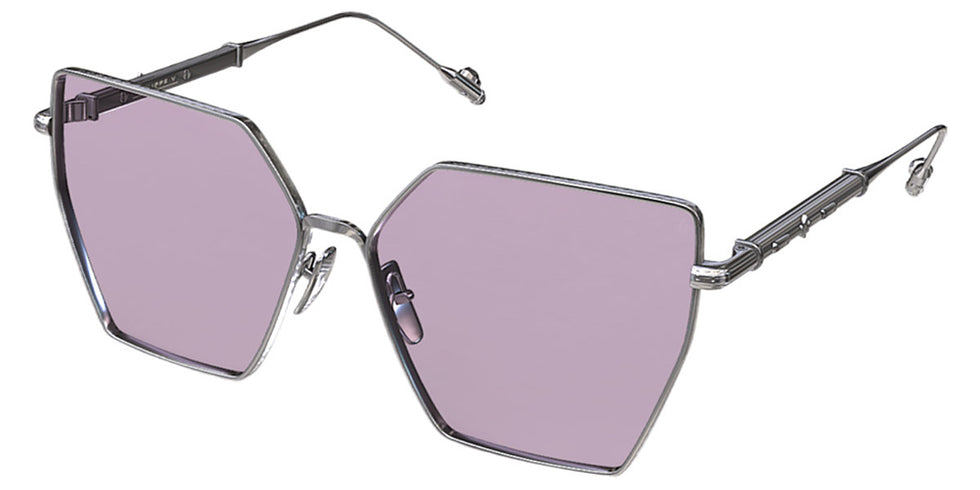 Philippe V® WNo23 PHI WNo23 Silver Frame Jelly Pink Lens 60 - Silver Frame - Jelly Pink Lens Sunglasses