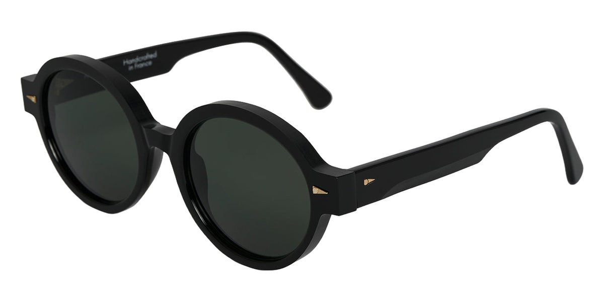 AHLEM® Rue du Soleil Sunglasses AH SA065-BLCK/GG154-F1 51 - Black/Dark Green