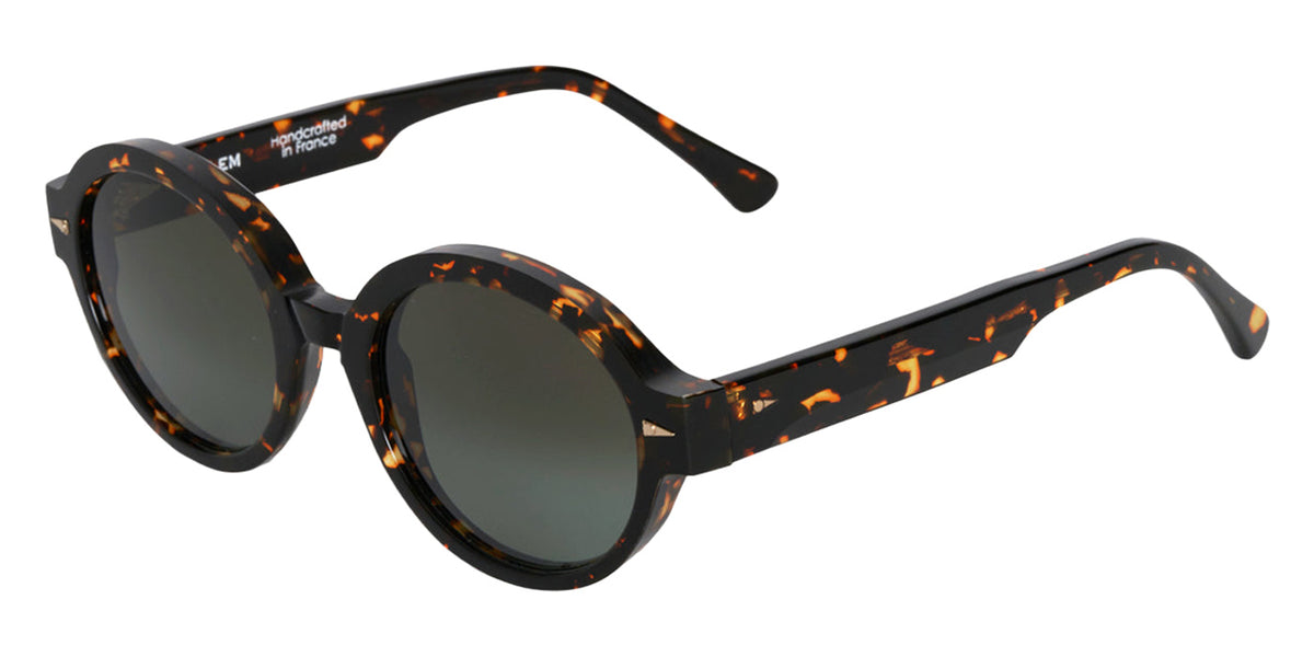 AHLEM® Rue du Soleil Sunglasses AH SA065-YLWT/GNGR4-F1 51 - Yellow Turtle/Green