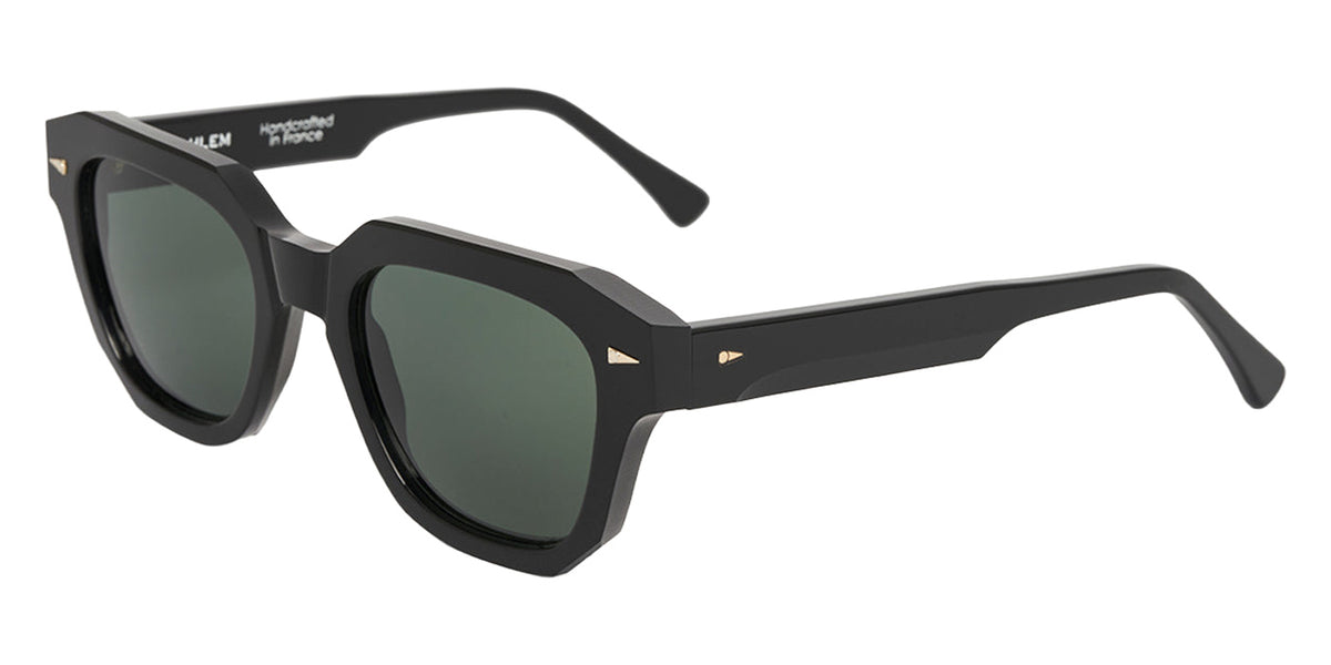 AHLEM® Pont Mirabeau Sunglasses AH SA075-BLCK/GG154-F1 49 - Black/Dark Green