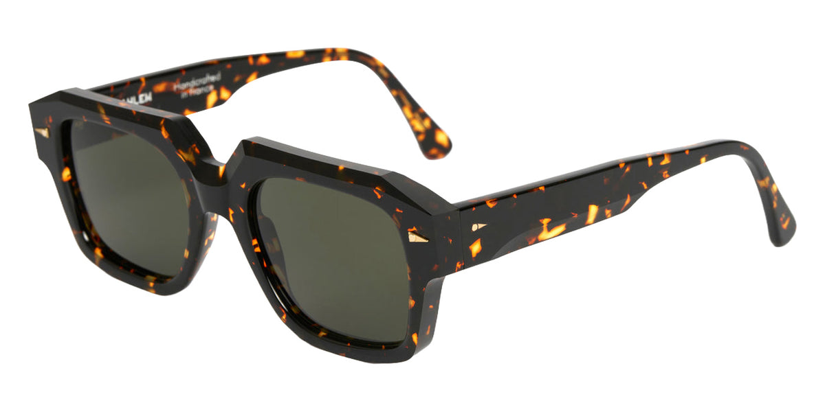 AHLEM® Trudaine Sunglasses AH SA083-YLWT/GG154-F1 48 - Yellow Turtle/Dark Green