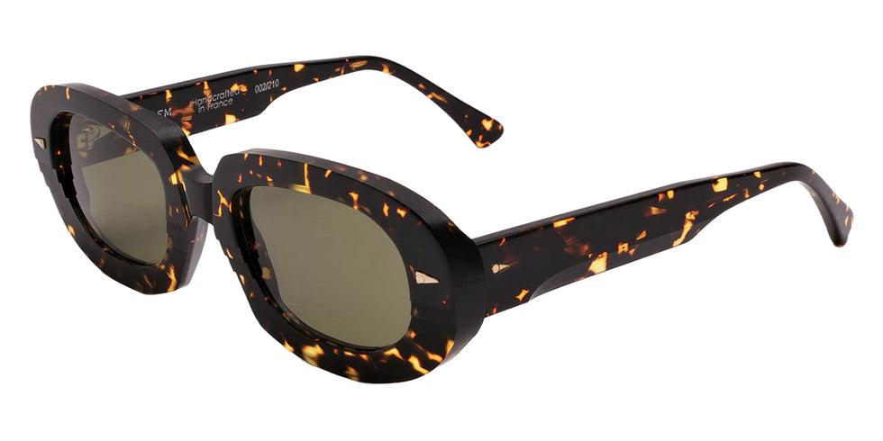 AHLEM® Limited Edition™ Lombards Sunglasses AH SA092-YLWT/KHAL4-F1 50 - Yellow Turtle/Khaki Light