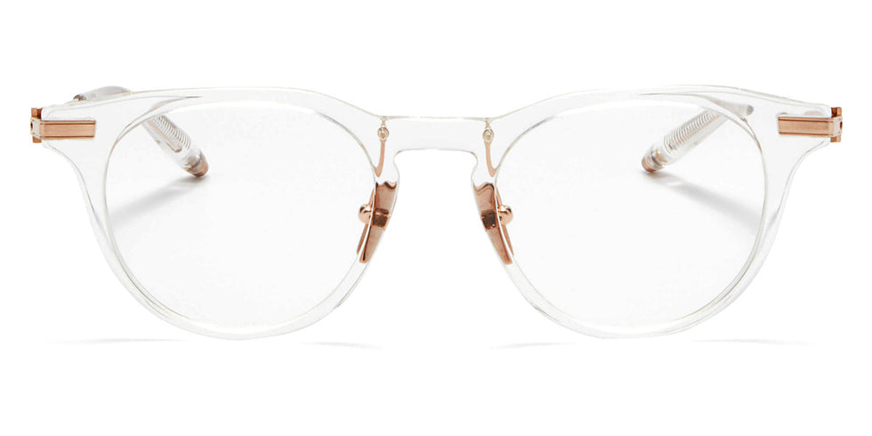Akoni® Gemini AF AKO Gemini AF 401E 48 - Brushed White Gold/Crystal Clear Eyeglasses