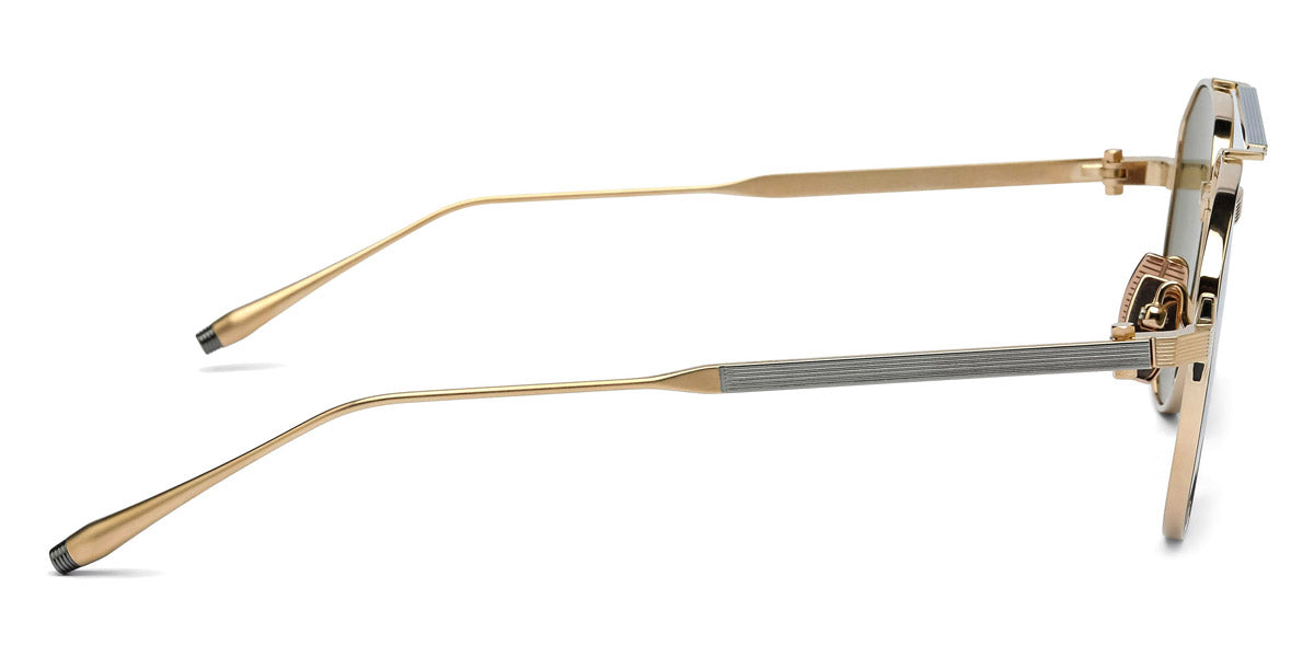Akoni® Helios AKO Helios 521A 57 - Brushed 12k Gold/Black Palladium/Black Enamel / Dark Olive AR Sunglasses