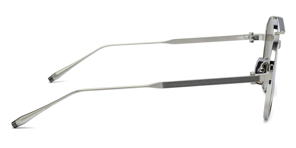 Akoni® Helios AKO Helios 521B 57 - Brushed Silver/Black Rhodium/Black Enamel / Dark Gray AR Sunglasses