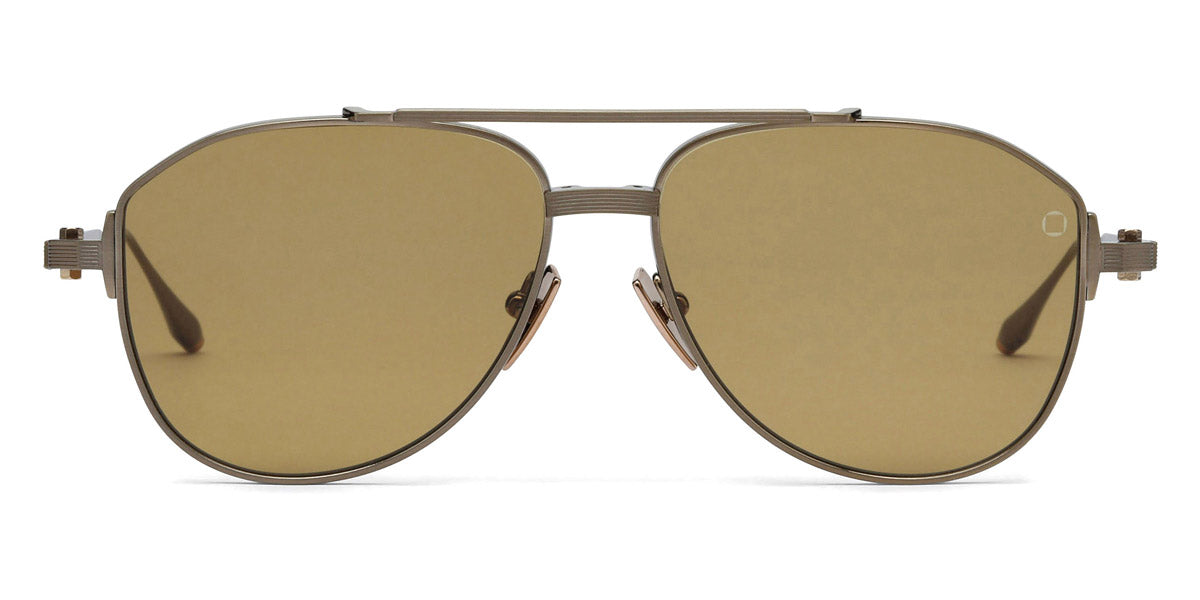 Akoni® Helios AKO Helios 521C 57 - Brushed Silver/Black Rhodium/Black Enamel / Senape AR Sunglasses