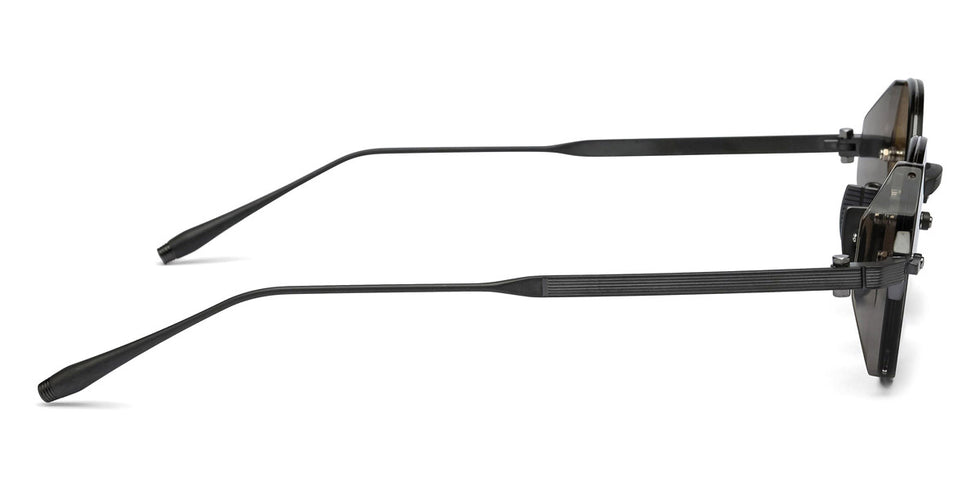 Akoni® Jupiter AKO Jupiter 519C 46 - Black Iron/Crystal Black Acetate Sideshield / Senape AR Sunglasses