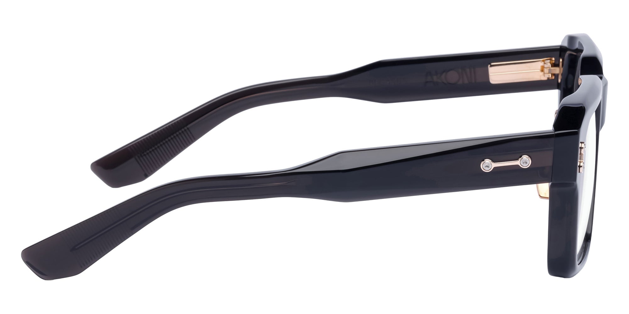 Akoni® Pegasus AF AKO Pegasus AF 528A 54 - Crystal Black/12k Gold Eyeglasses