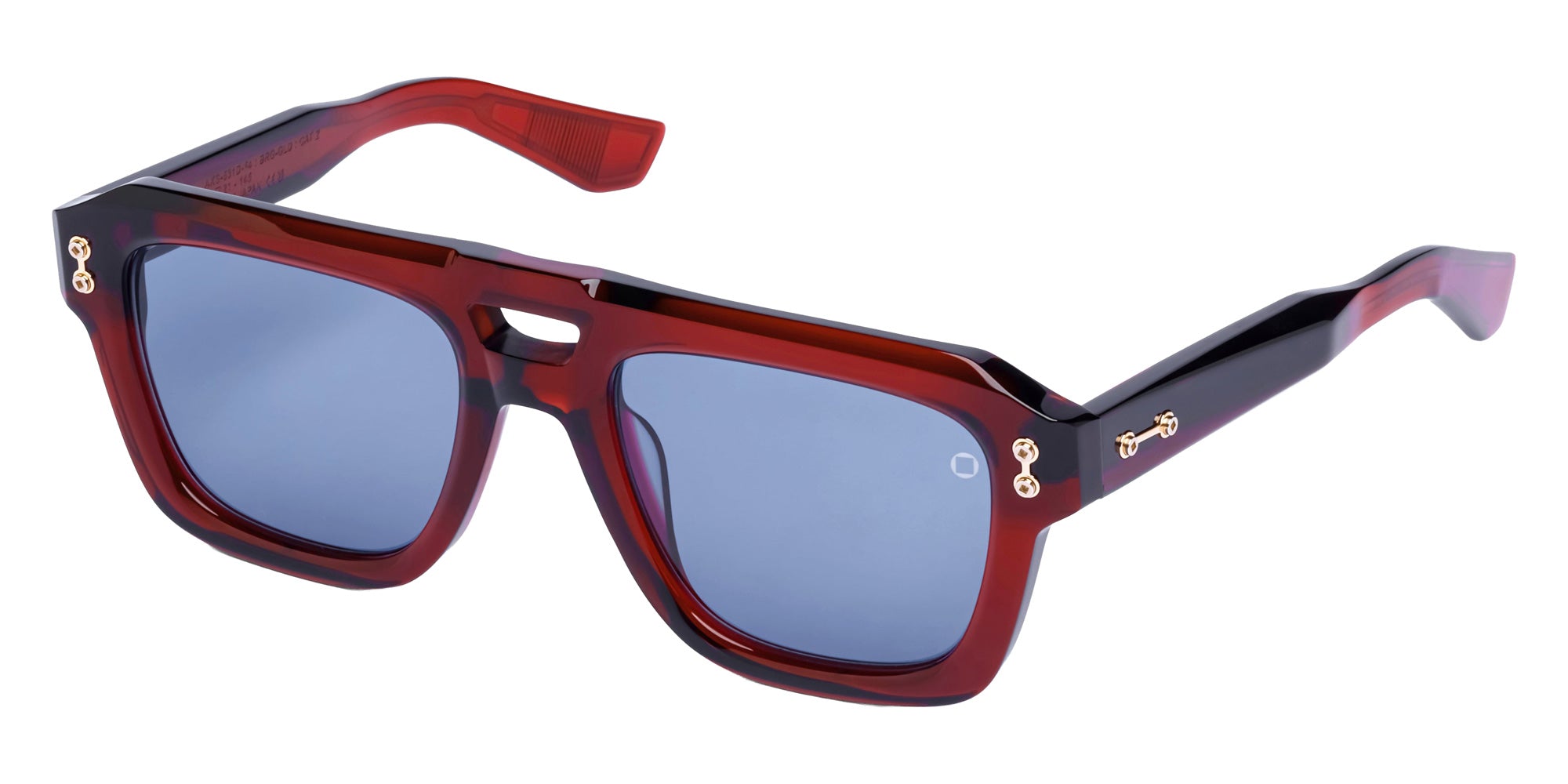 Akoni® Perseus AKO Perseus 531D 54 - Crystal Burgundy/12k Gold / Dusty Blue Sunglasses