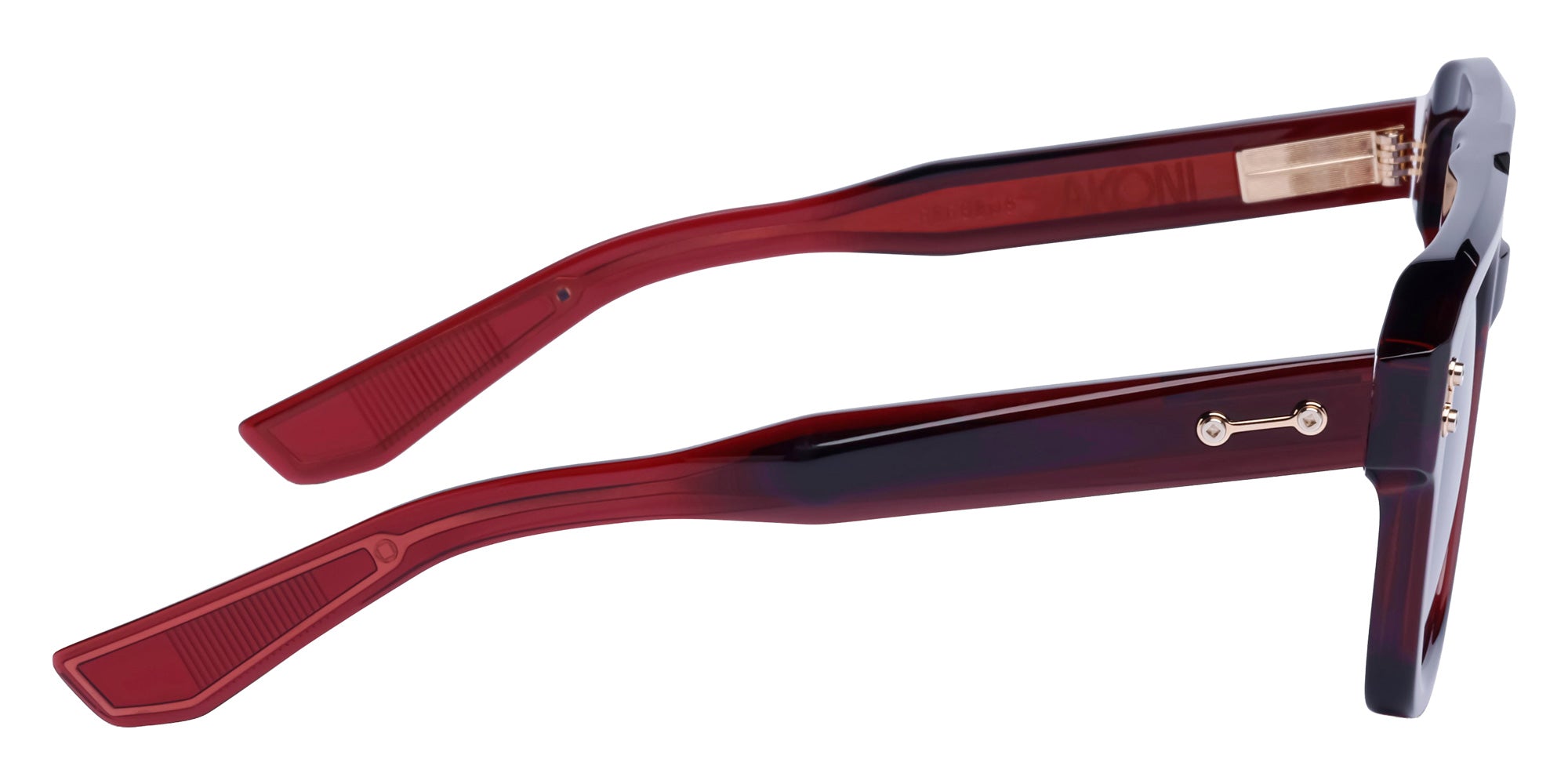 Akoni® Perseus AKO Perseus 531D 54 - Crystal Burgundy/12k Gold / Dusty Blue Sunglasses