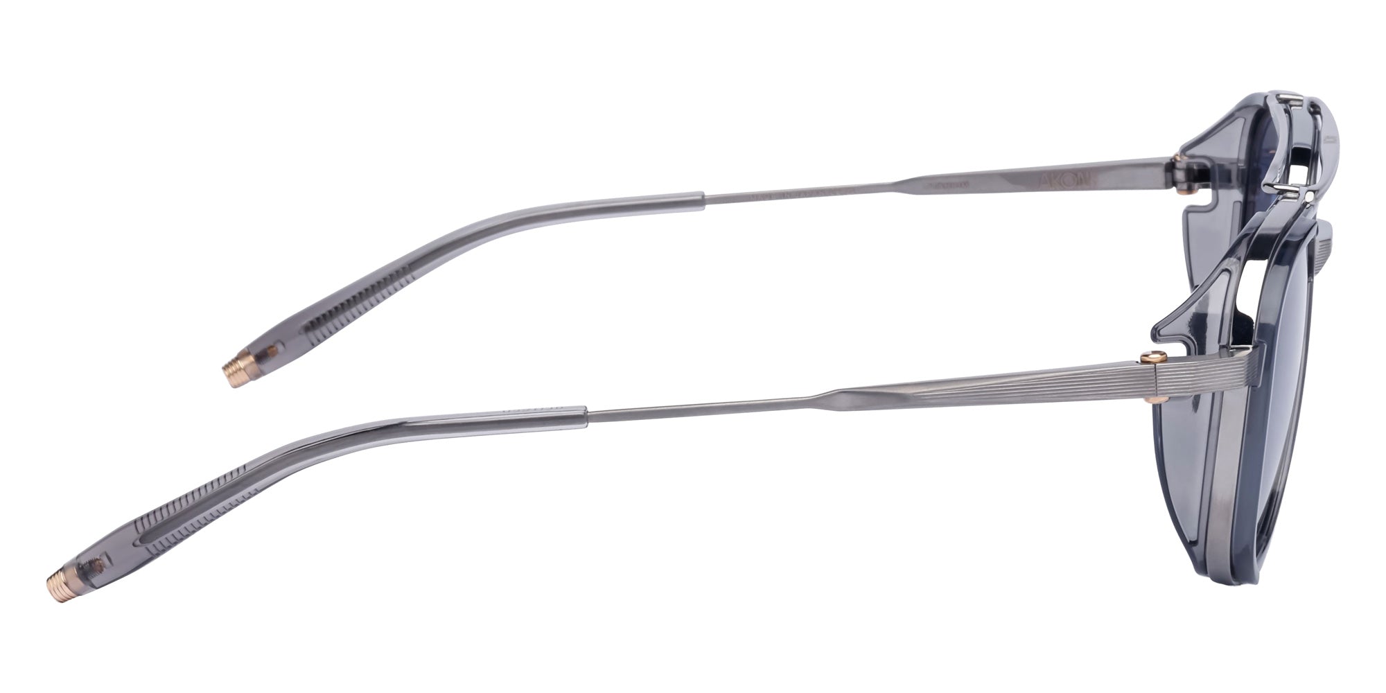 Akoni® Spitzer AKO Spitzer 525D 54 - Brushed Black Palladium/Crystal Gray / Dusty Blue Sunglasses
