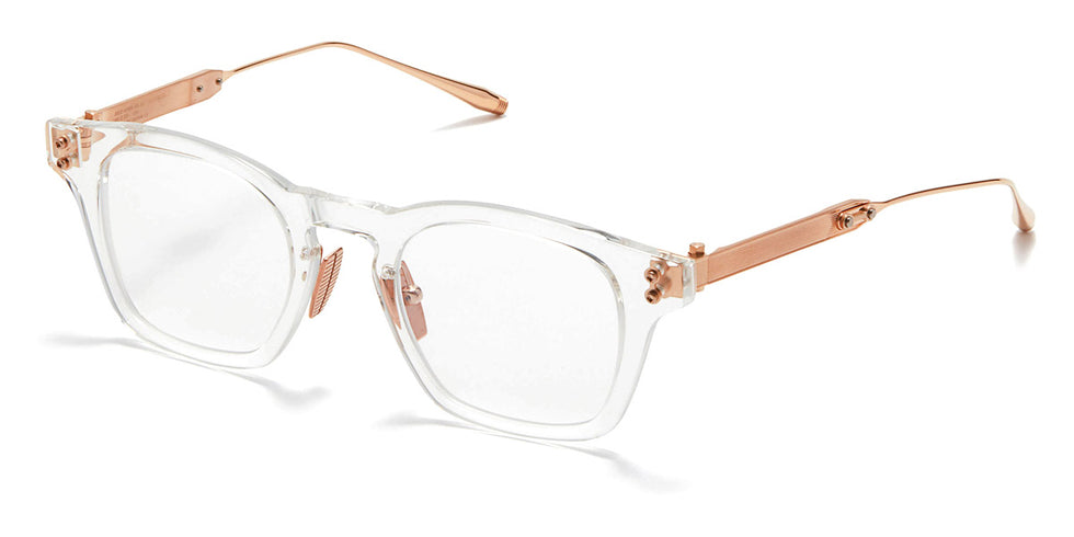 Akoni® Wise AF AKO Wise AF 418B 48 - Crystal Clear/Brushed White Gold Eyeglasses