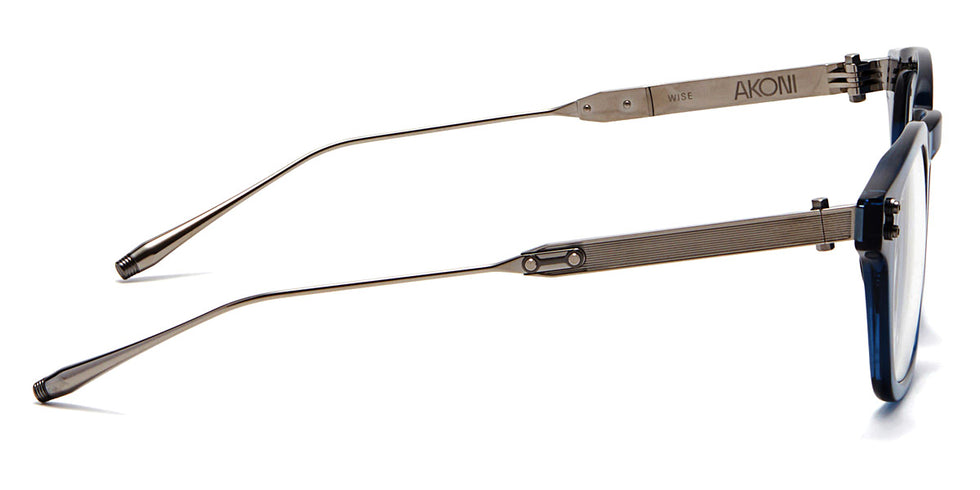Akoni® Wise AF AKO Wise AF 418D 45 - Crystal Blue/Black Palladium Eyeglasses