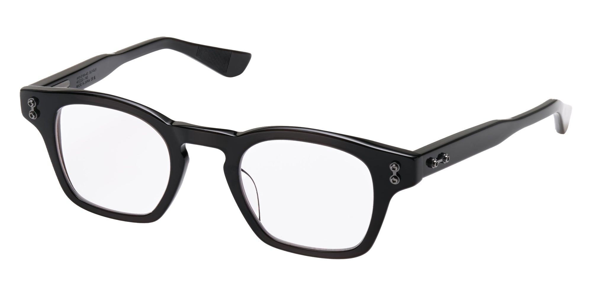 Akoni® Wise Two Rx AKO Wise Two Rx 516A 45 - Crystal Black/Black Iron Eyeglasses