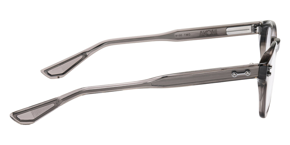 Akoni® Wise Two Rx AKO Wise Two Rx 516B 45 - Crystal Gray/Black Palladium Eyeglasses